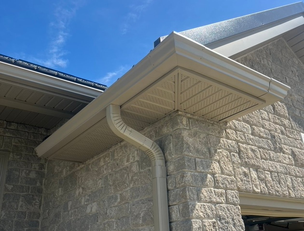 port elgin home with vinyl siding and new gutters