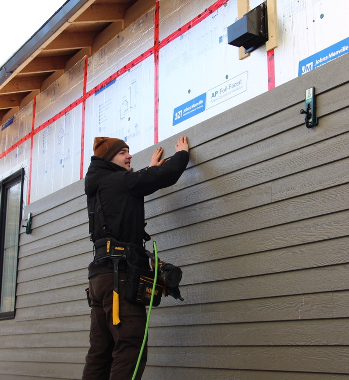 Board and batten vertical siding installation